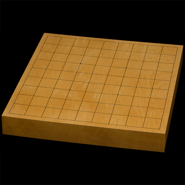 【訳あり】本榧卓上将棋盤　1寸5分（一枚板・木裏）　sb10556