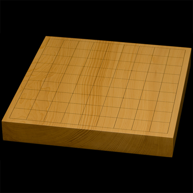 国産本榧卓上将棋盤　1寸4分（一枚板・木裏）　sb10559