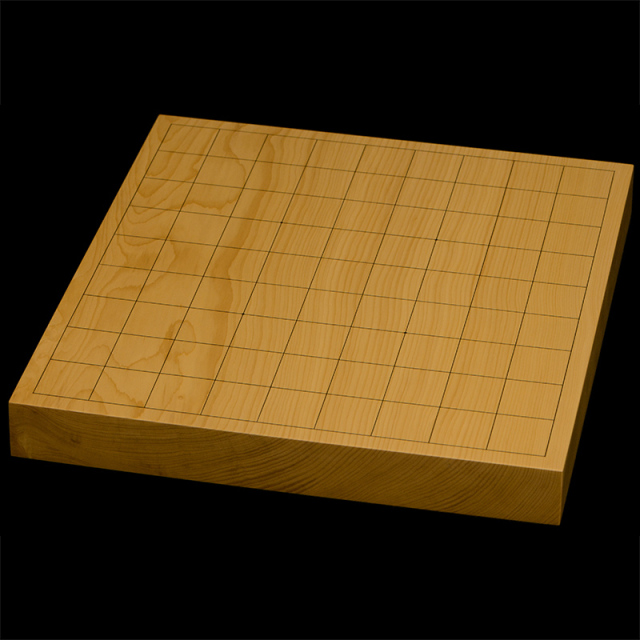 国産本榧卓上将棋盤　1寸3分（一枚板・木裏）　sb10561