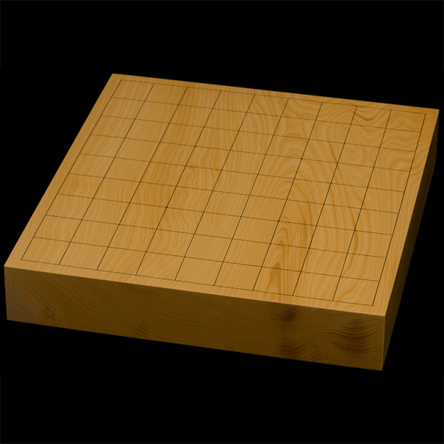 国産本榧卓上将棋盤　1寸9分（一枚板・木裏）　sb10562