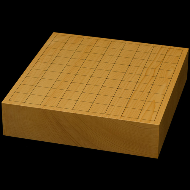国産本榧卓上将棋盤　2寸7分（一枚板・木裏）　sb20659