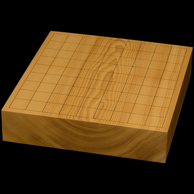 国産本榧卓上将棋盤　2寸4分（一枚板・木裏）　sb20712