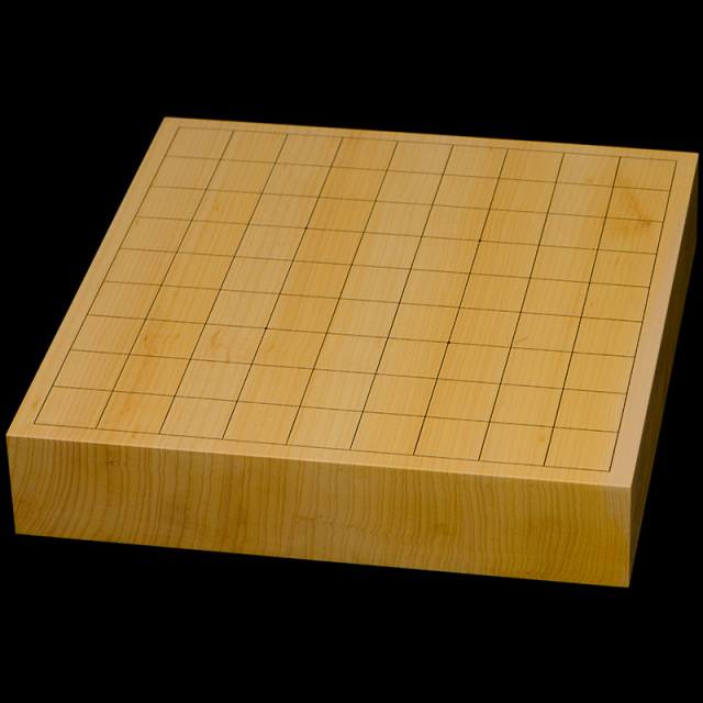 国産本榧卓上将棋盤　2寸1分（一枚板・天地柾）　sb20724