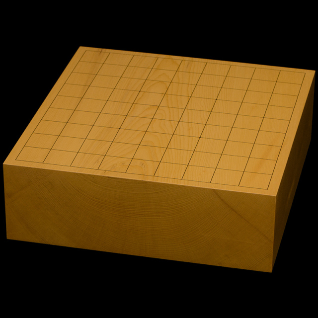 本榧卓上将棋盤　3寸5分（一枚板・木裏）　sb30046