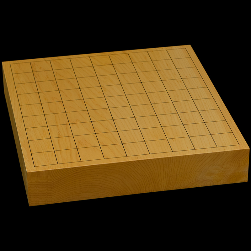 国産本榧卓上将棋盤　1寸9分（一枚板・木表）　sb10402