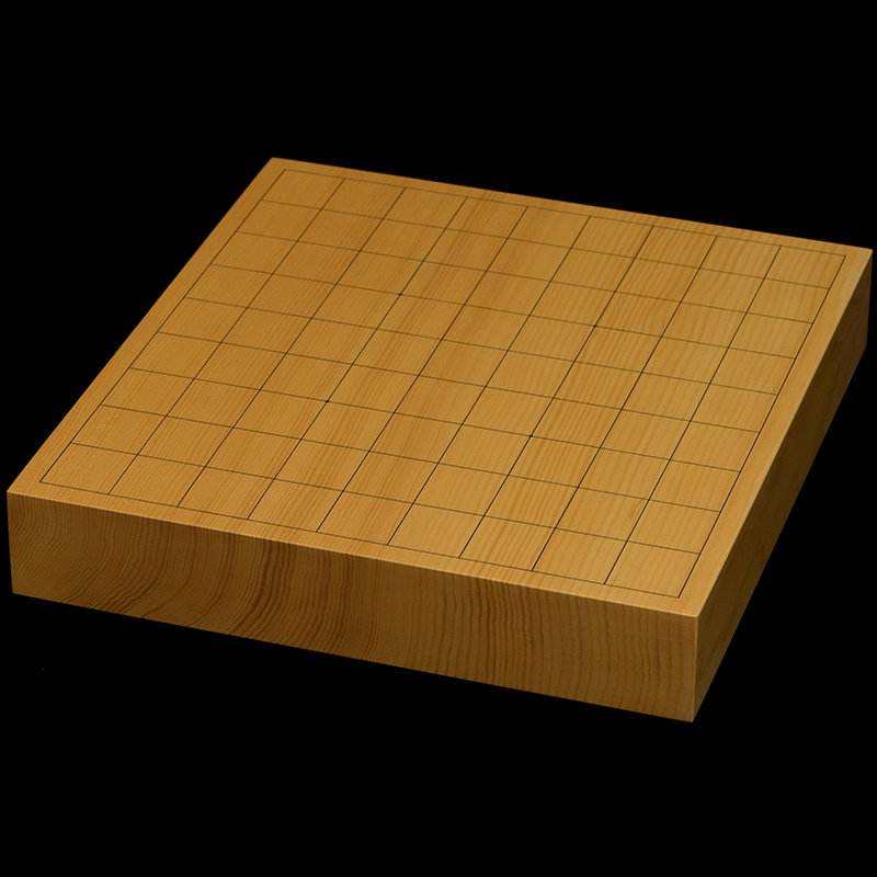 国産本榧卓上将棋盤　1寸9分（一枚板・天地柾）　sb10425