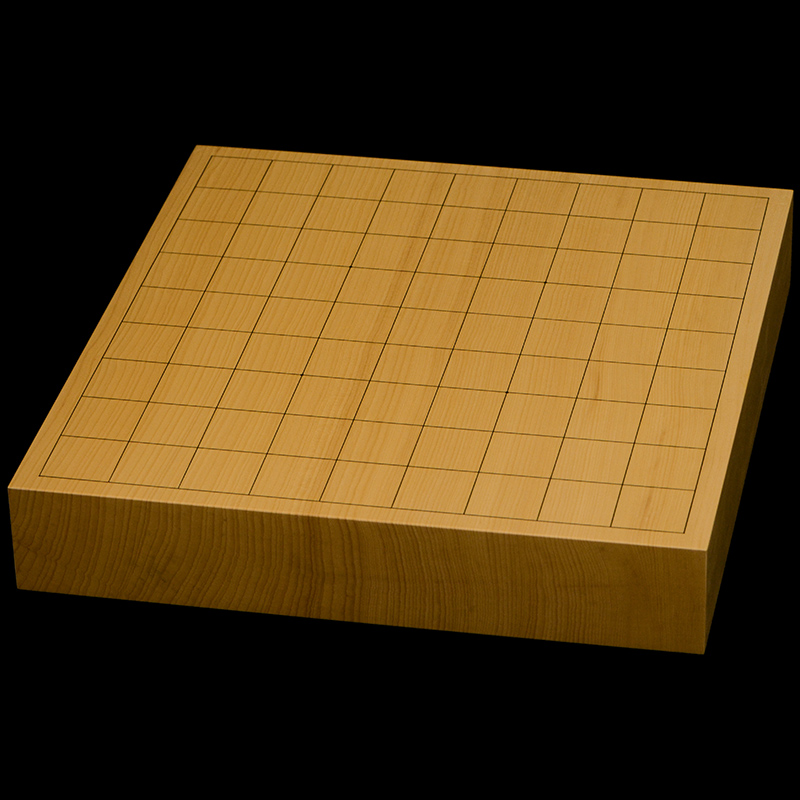 国産本榧卓上将棋盤　1寸9分（一枚板・天柾）　sb10542