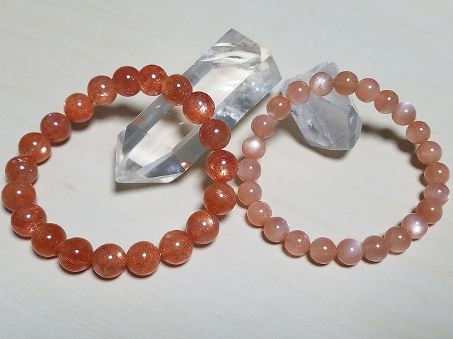 サンストーン & オレンジムーンストーン