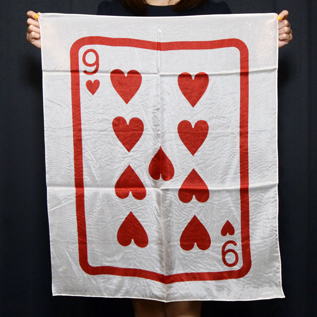 S5191 デザインシルク「ハートの9」（特上品）約73 x 60cm