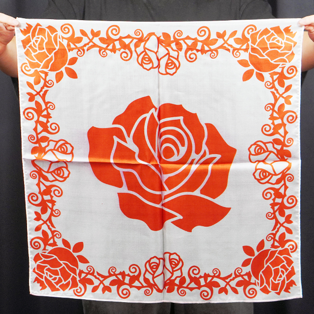 S8549 デザインシルク「ローズ」(特上品）約60cm角