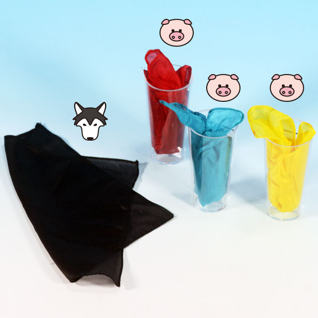 S9413 3匹の子豚シルク（特上品）