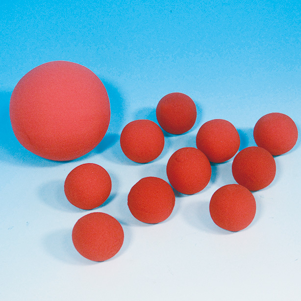 U1123 スポンジボールセット 赤丸 小10 大1個