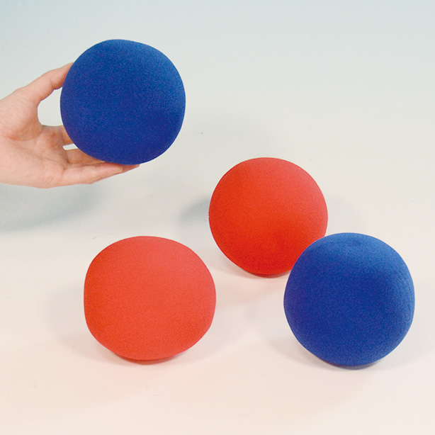 U1193 取出用スポンジボール４個セット 赤 青