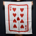 S5191 デザインシルク「ハートの9」（特上品）約73 x 60cm