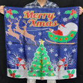 S8541 デザインシルク「クリスマス」(特上品 Lサイズ）約90cm角　