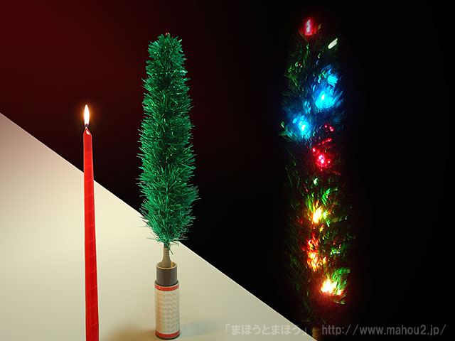 クリスマスツリーになるキャンドル