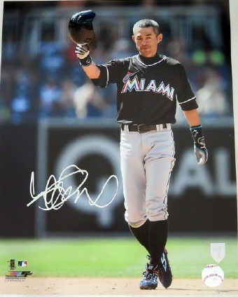 イチロー直筆サイン4257本世界安打記念写真(28X36cm)