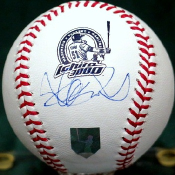 イチロー直筆サイン3000本安打記念ロゴMLB公式ボール