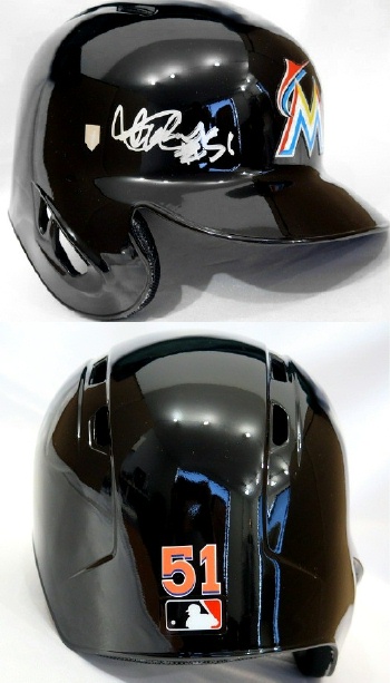 イチロー直筆サイン#51マーリンズ試合モデルヘルメット