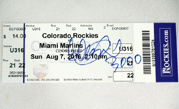 イチロー直筆サイン3000本書込み当日試合チケット