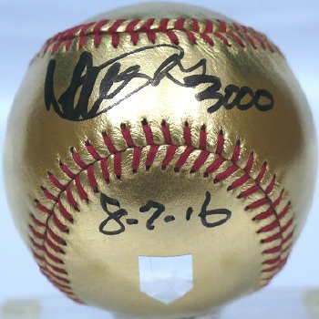 イチロー直筆サイン3000本達成日書込み24ktゴールドボール