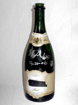 イチロー直筆サイン優勝日付書込WBC優勝シャンペンボトル