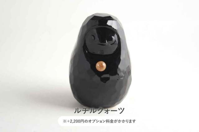 だるま×天然石】Jeramic DARUMA / 黒 / 1体 / ギフトボックス付き / 瀬戸焼