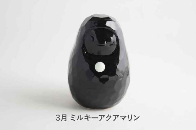だるま×天然石】Jeramic DARUMA / 黒 / 1体 / ギフトラッピング付き