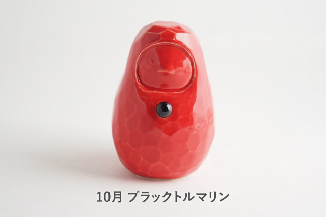 だるま×天然石】Jeramic DARUMA / 赤 / 1体 / ギフトボックス付き / 瀬戸焼