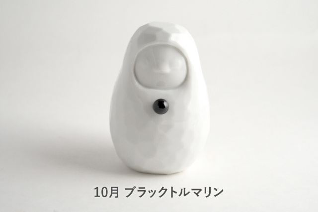 だるま×天然石】Jeramic DARUMA / 白 / 1体 / ギフトボックス付き