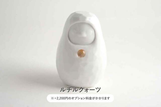 だるま×天然石】Jeramic DARUMA / 白 / 1体 / ギフトラッピング付き