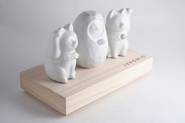 縁起物×天然石】Jeramic開運招福セット / 招き猫×だるま / 3体セット