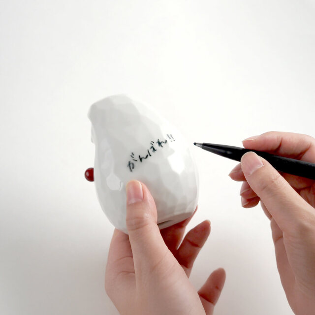 だるま×天然石】Jeramic DARUMA / 黒 / 1体 / ギフトボックス付き / 瀬戸焼