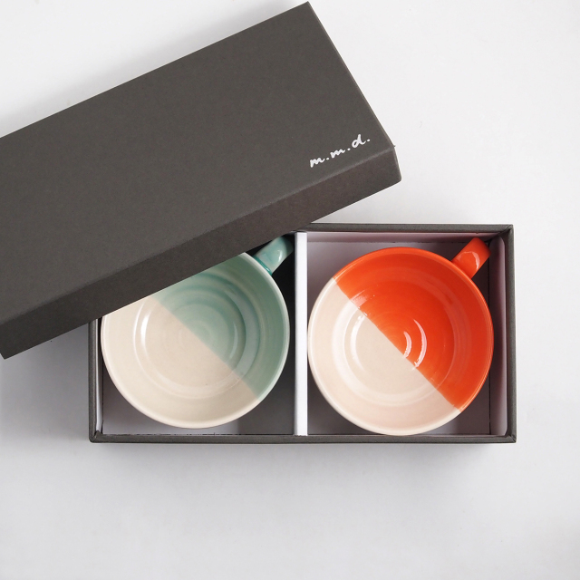 rokurome スープカップ2個セット / true colors line / ギフトボックス