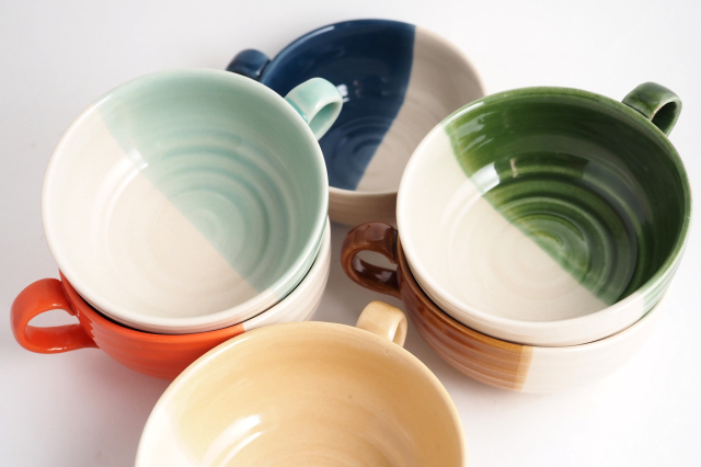 rokurome スープカップ・れんげスプーン2個セット / true colors line