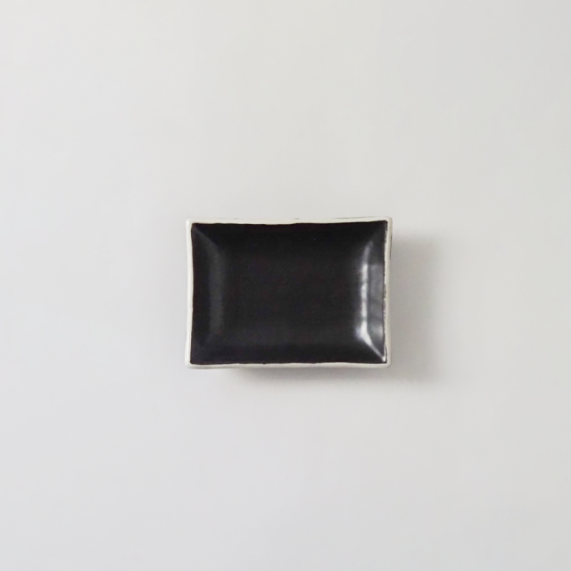 豆皿 / ブラック / monochrome line 復刻シリーズ / 瀬戸焼