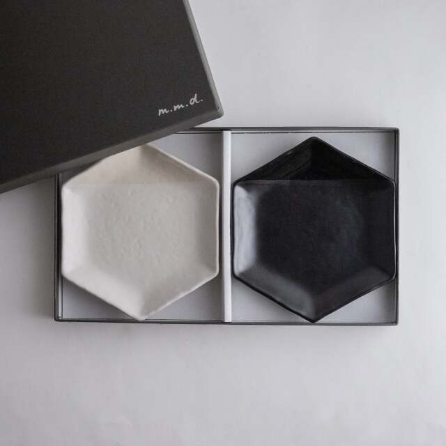 取皿2枚セット / ギフトボックス&熨斗付き / monochrome line