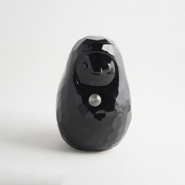 だるま×天然石】Jeramic DARUMA / 黒 / 1体 / ギフトボックス付き / 瀬戸焼