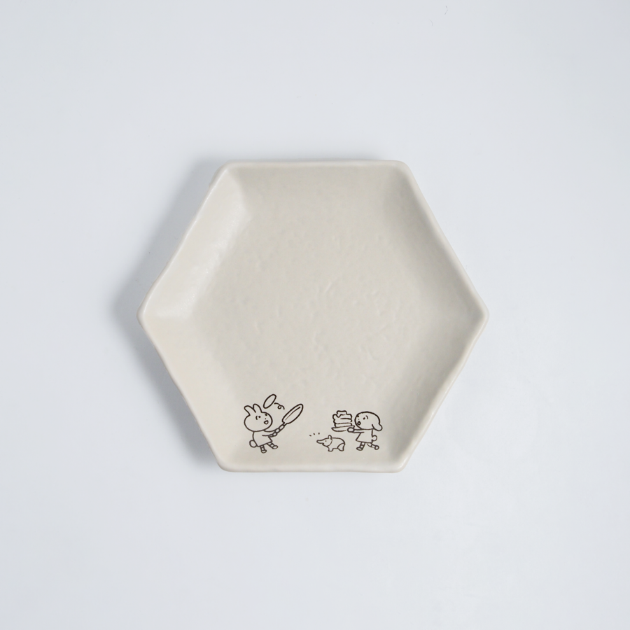 取皿 パンケーキ/ イケガミヨリユキ ティータイムシリーズ / 瀬戸焼