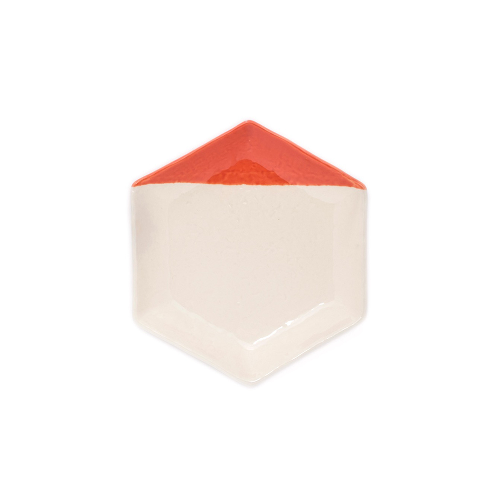 取皿 2分掛け / 朱 / true colors line / 瀬戸焼