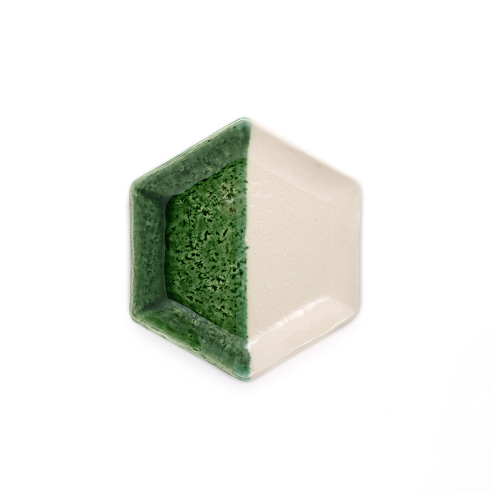 取皿 5分掛け / 織部 / true colors line / 瀬戸焼