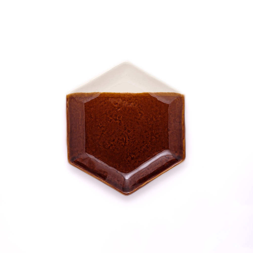 取皿 8分掛け / アメ / true colors line / 瀬戸焼