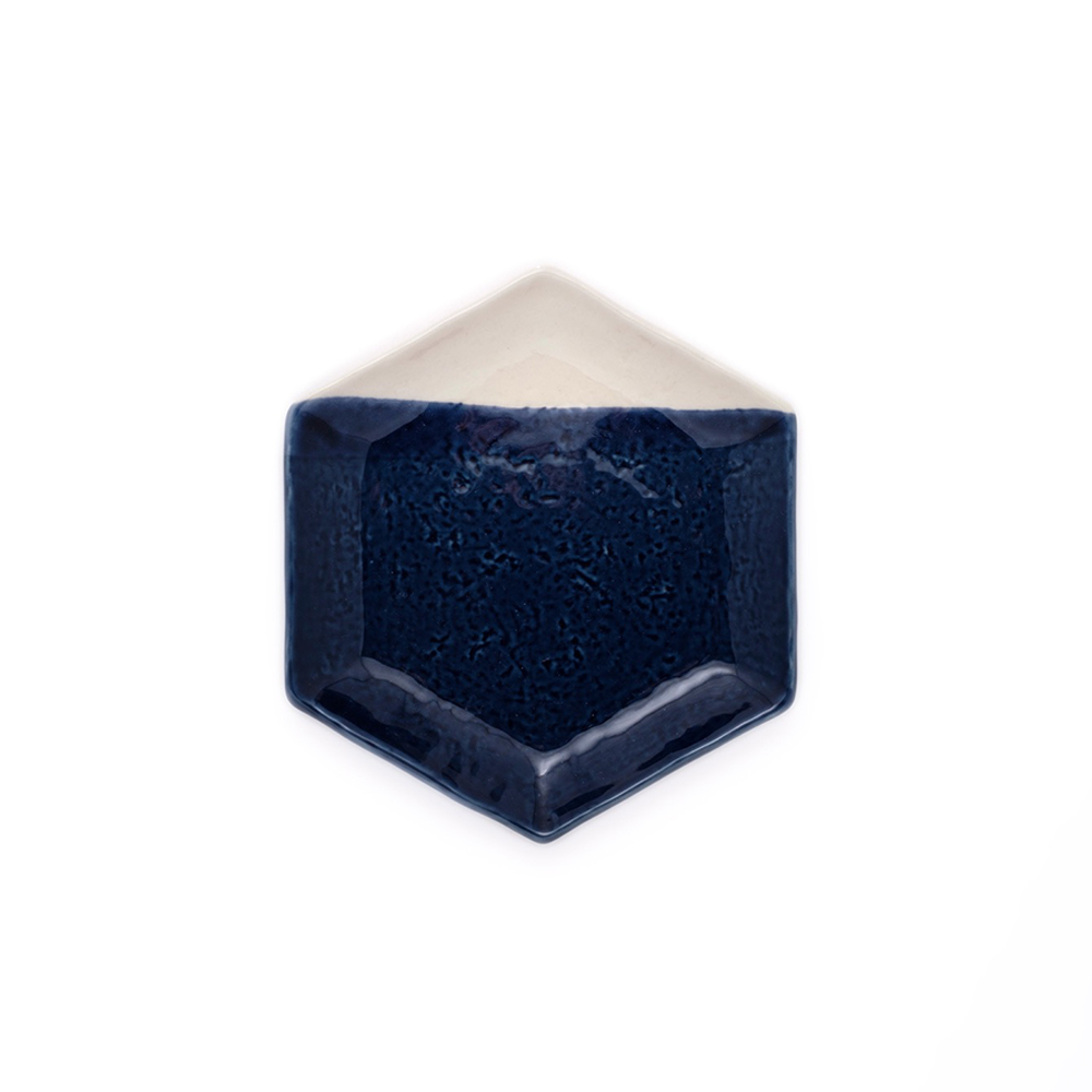 取皿 8分掛け / ルリ / true colors line / 瀬戸焼