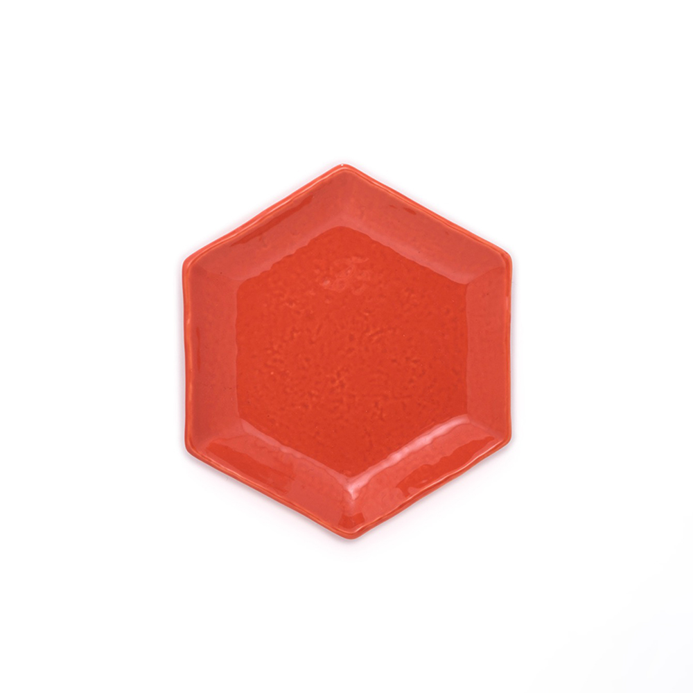 取皿 10分掛け / 朱 / true colors line / 瀬戸焼