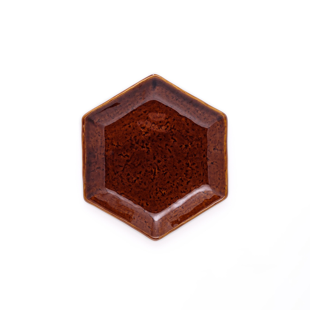 取皿 10分掛け / アメ / true colors line / 瀬戸焼