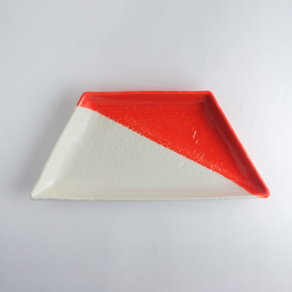 大皿 / 朱 / true colors line / 瀬戸焼