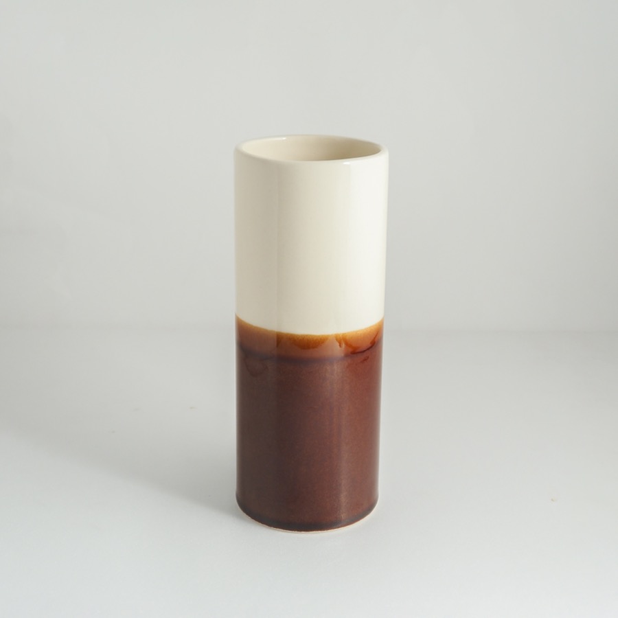 フラワーベース / アメ /  瀬戸焼