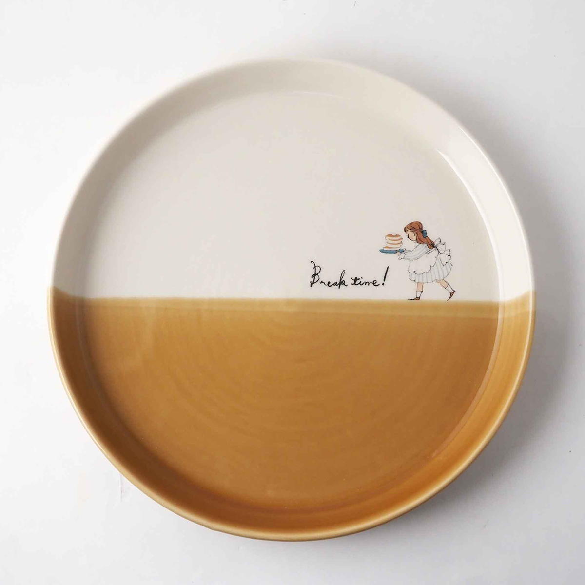 リムプレート「おやつの準備」 / くらはしれい「ミルクの時間」シリーズ / 瀬戸焼