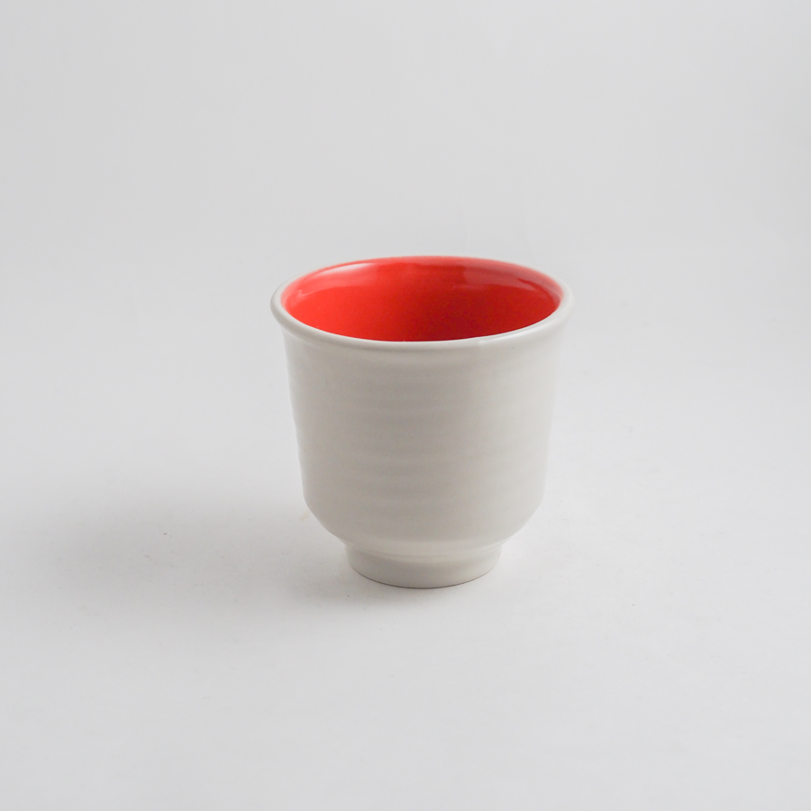 すずらん湯呑み / 朱 / true colors line / 瀬戸焼