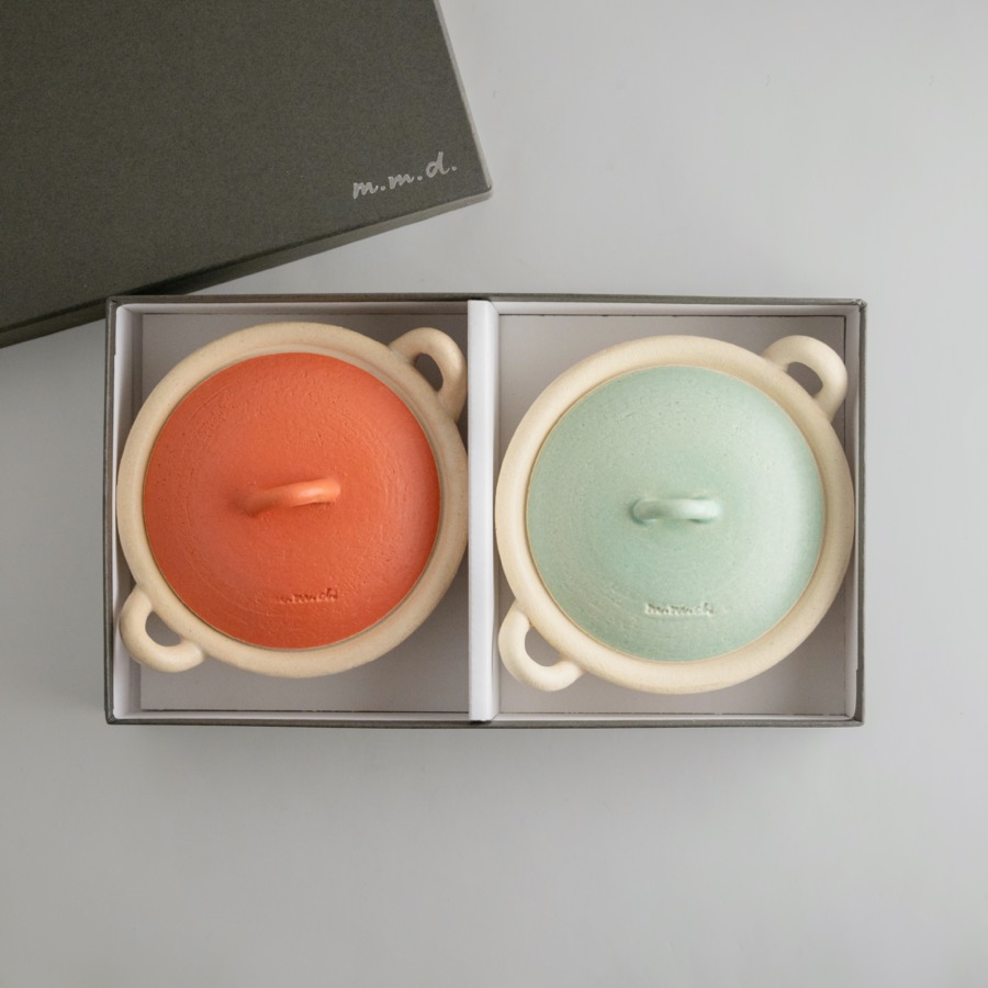 目玉焼き鍋 2個セット / true colors line / ギフトボックス＆熨斗付き / 瀬戸焼